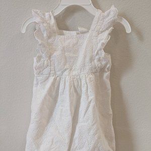 Gap eyelet white onesie 24M